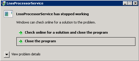 LnssProcessorService error message